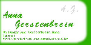 anna gerstenbrein business card